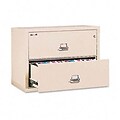Insulated 2-Drwr Lateral File, 31-1/8w x22-1/8d, Ltr/Lgl, Parchment