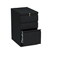 Efficiencies Mobile Pedestal File w/One File/Two Box Drawers, 22-7/8d, BLK