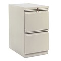 Efficiencies Mobile Pedestal File w/Two File Drawers, 22-7/8d, Putty