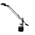 Counter-Balanced Halogen Desk Lamp, Black, 22 Reach