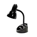 Organizer Incandescent Desk Lamp, Black, 15-1/2 High