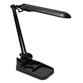 Ledu Organizer Desk Lamp; Flexible Organizer Compact Fluorescent Lamp, Matte Black, 16-1/5