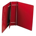 Charles Leonard® Expandable 6 Post Binder w/ Label Holder; Non-View, Red