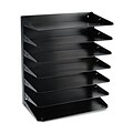 Steelmaster Multi-Tier Horizontal Legal Organizers, Seven-Tier, Steel, Black