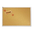 Quartet/GBC® Aluminum Frame Natural Cork Boards; 4Hx8W