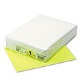 Kaleidoscope Colored Copy/Laser Paper, Hyper Yellow, 24lb, Letter, 500 Sheets