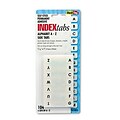 Side-Mount Self-Stick Plastic A-Z Index Tabs, 1in, White, 104/pack