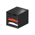 Safco® Steel Desktop Sorters;  7 Compartments, Steel, 12 x 12 x 11, Black