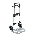 Stow-Away Heavy-Duty Hand Truck Cart, 500lb Capacity, 23w x 24d x 50h, Aluminum