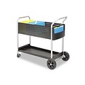 Scoot Mail Cart, 1-Shelf, 300lbs, 22-1/2 x 39-1/2 x 40-3/4, Black/Silver