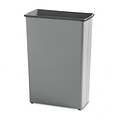 Safco Steel Trash Can with no Lid, 22 Gallon, Charcoal (9618CH)