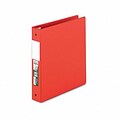 Samsill® Antimicrobial Locking Round Ring Binder, 8-1/2 x 11, 1-1/2in Cap, Red
