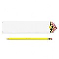 Col-Erase Pencil with Eraser, Yellow Lead, Yellow Barrel, Dozen