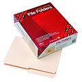 Recycled File Folders, 1/2 Cut Assorted, Reinforced Top Tab, Letter, MLA, 100/Bx