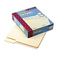 File Folders, 1/3 Cut 3rd Position,1-Ply Top Tab, Letter, Manila, 100/Box