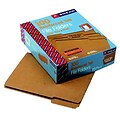 Kraft File Folders, 1/3 Cut, Reinforced Top Tab, Letter, Brown, 100/Box