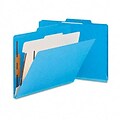 Smead® Top Tab Classification Folders; 1 Divider, Blue