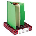 Smead® Top Tab Classification Folders; 1 Divider, Green
