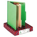 Smead® Top Tab Classification Folders; 2 Dividers, Green