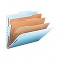 3 Expansion Classification Folder w/2/5 Tab, Ltr, 8-Section, Blue, 10/bx