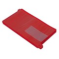 Red End Tab Out Guides with Pockets, Vinyl, Legal, 25 per Box