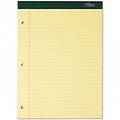 Tops® Double Docket® Writing Tablet 8-1/2x11-3/4; Legal Ruling, Canary, 100 Sheets/Pad, Punched