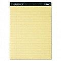 Tops® Docket® Legal Pads; 8-1/2x11-3/4, Legal Ruling, Canary, 50 Sheets/Pad
