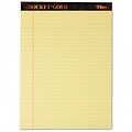 Tops® Docket® Gold Legal Pads; 8-1/2x11-3/4, Legal Ruling, Canary, 50 Sheets/Pad