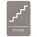 U.S. Stamp & Sign® ADA Signs in Gray/White; Stairs