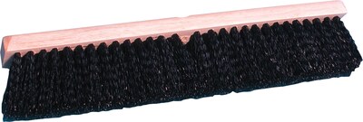 Boardwalk Stiff Polypropylene Push Broom; Black Bristles, Wood, 24
