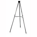 LLR Telescoping Aluminum Easel, Adjustable Legs, Black, 66H x 34W x 34D