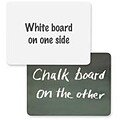 Chenille Kraft White Board/Chalkboard Combo; White/Green, 9 x 12