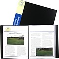 C-Line Bound Sheet Protector Presentation Book, 24-Pocket, Black (CLI33240)