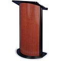 Amplivox® Lectern, Curved C-Panel, Sipping Seattle Java, Black Anodized Aluminum