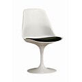 Baxton Studio Tulip Molded Plastic Accent Chair, Elegant White