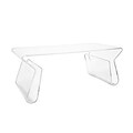 Baxton Studio Deena Acrylic Coffee Table w/Magazine Rack, 15 1/2 x 39 x 17, Clear