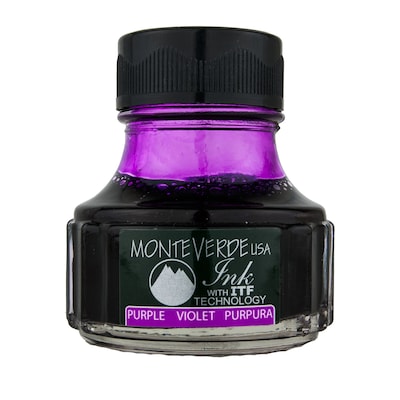 Monteverde Fountain Pen Ink Bottle Refills, 90ML, Purple