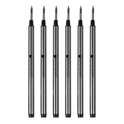 Monteverde Rollerball Pen Refill, Fine Point, Black Ink, 6 Pack (M223BK)