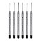 Monteverde Ballpoint Pen Refill, Medium Point, Black Ink, 6 Pack (P133BK)