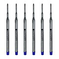 Monteverde Ballpoint Pen Refill, Medium Point, Blue Ink, 6 Pack (S133BU)