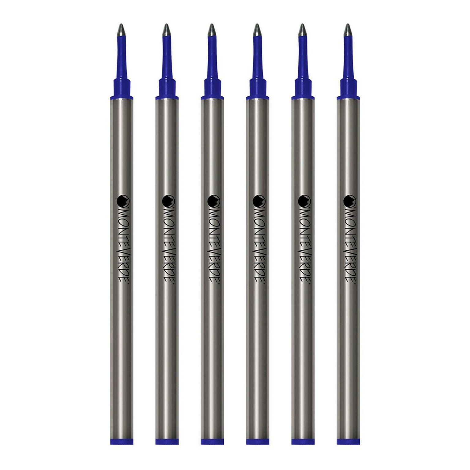 Monteverde Rollerball Pen Refill, Medium Point, Blue Ink, 6 Pack (W233BU)