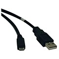 Tripp Lite 3 USB A Male to Micro-USB Male Cable; Black