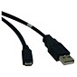 Tripp Lite 3' USB A Male to Micro-USB Male Cable; Black