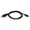 QVS® 3 Mini-B Sync and Charger High Speed Cable; Black