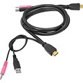 Siig® 5.9 USB HDMI KVM Cable With Audio & Mic; Black