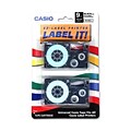 Casio® XR9-XS 9 mm Black on Clear Label Printer Tape For CWL-300; 2 Rolls/Pack
