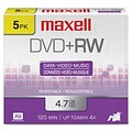 Maxell® 4.7GB DVD+RW; Jewel Case; 5/Pack, 5/Pack