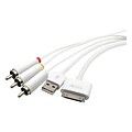 Accell® Composite AV Cable With USB Sync/Charge For iPod; iPhone; iPad