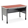 OFM Mesa Series Steel Training Table and Desk with Pencil Drawers, 27.75 x 47.25, Cherry, (66120-CHY)