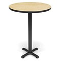OFM X-Series 30 Round Cafe Height Table, Oak
